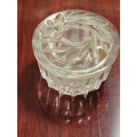 Phil Papel Imports Crystal Glass Small Trinket Gift Box Made in Germany Vintage - Picture 8 of 11